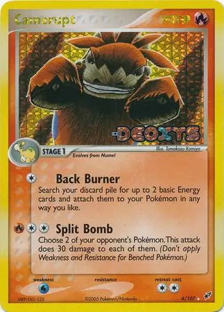 EX Deoxys Camerupt #4/107 reverse holo